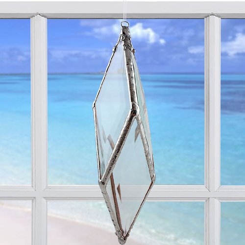 Rainbow Water Prism Large Diamond Rainbow Maker Glass Crystal Suncatcher