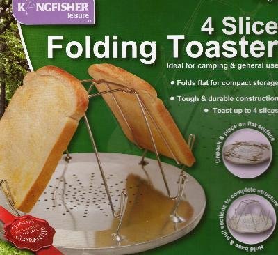 4 Slice Camping Folding Toaster, BBQ