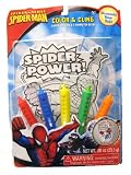 Spiderman 5 Bath Crayons and Character Decal Coloring Set. Color and Cling.