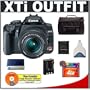 Canon Digital Rebel XTi 10.1MP Digital SLR Camera (Black) + Canon EF-S 18-55mm Lens + Spare Replacement Battery for Canon NB-2LH + Cameta Incognito 1000 Gadget Bag + Transcend 4GB 133X CompactFlash Card