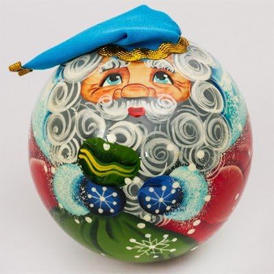 Round Nesting Never-Fall Doll "Santa Claus w/ a Bag of Presents"