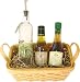 Walnut oil and Walnut vinegar with Glass painted cruet gift basket set
