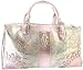 CHRISTIAN AUDIGIER Ed Hardy Womens Handbag Satchel Metallic Leather Purse Bag Pink
