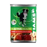 IAMS Dog Food Chunks with Tender Chicken and Beef Simmered in Gravy, 12.3-Ounce Cans (Pack of 12)
