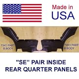 1971-1974 Dodge Coronet Black Inside Rear Quarter Panels se Style replaces OEM