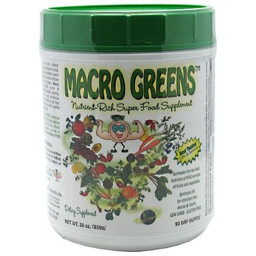 Macro Greens Nutrient-Rich Super Food Supplement, 90 Day Supply, 30 oz (850 g)