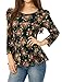Allegra K Woman Printed Tunic Peplum Top