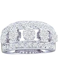 0.75CTW ROUND DIAMOND FLOWER LADIES FASHION RING