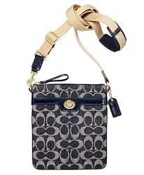 Coach Hamptons Signature Swing Pack Messenger Bag 41927 Denim