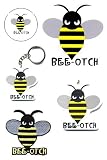 The Ultimate Bee-otch Air Freshener Collector's Set - NEW Today!!! All things Beeotch Air Freshener, Keychain, Patch, Sticker & Beeotch Button, too! Supplies very limited on this Specially Assembled Beeotch Collectible Set!