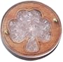 Magic Unique Gemstone and Wooden Amulet Rose Quartz Love Talisman Clover Magnet