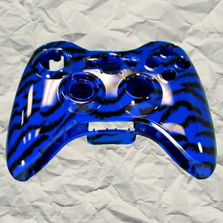 Blue Tiger Stripe XBOX 360 Controller Shell | Controller Mod