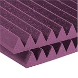 Auralex 2SF24PLU 2 Studiofoam Wedge Panels in Plum 12-2'x4'x2 panels