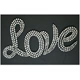 LARGE SILVER DIAMANT� LOVE MOTIF GLASS AND METAL WALL ARTby CENTURION PINE 07779...