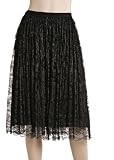 BORDER WOVEN LACE GROSGRAIN SKIRT