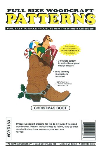 Cowboy Boot Christmas Yard Art Woodworking Pattern