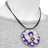 East Carolina Pirates Purple Polka Dot Capiz Double Shell Necklace