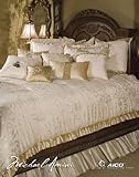 Michael Amini Westwood 13 pc King Comforter Set in Creme by AICO