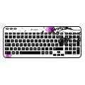 Logitech - Wireless Desktop K360 - Clavier sans-fil - Six touches de raccourci - Unifying - 12 touches de fonctions programmables - Azerty - Fingerprint Flowers