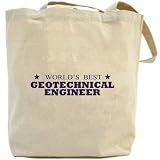 Canvas Tote Bag Beige " The Best Geotechnical Engineer Of The World " Occupations