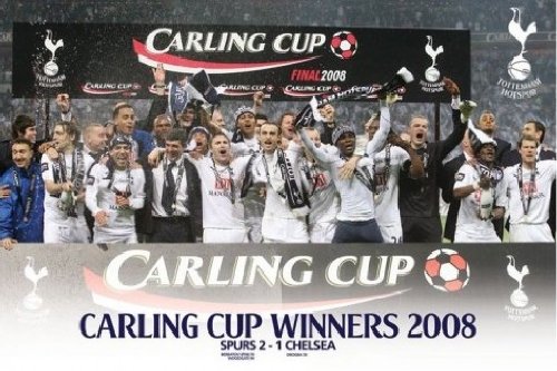 1art1 43220 Fu&szlig;ball - FC Tottenham Hotspur, Carling Cup Winners 2008 Poster 91 x 61 cm Preisvergleich