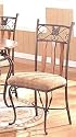 Set of 2 Tuscan Motif Butterfuly Design Metal Dining Chairs