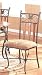 Kitchen & Housewares : 2 piece tuscan motif wrought Iron side dining chair in textured polyester