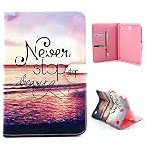 Galaxy Tab A 8.0 Case Asstar [Stand Feature] New Stylish Fashion Design Pattern PU Leather Flip Cover Ultra Shell with Auto Sleep/Wake Feature for Samsung Galaxy Tab A 8.0 SM-T350 (Never stop)