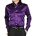 ZERDSKY Men's Slim-Fit Solid Color Dance Prom Dress Shirt