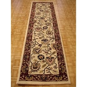 3x10 Ivory Persian Tabriz-Senneh Runner Rug by Heritage Unlimited