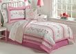 Beautiful Garden Twin Size Quilt with Pillow Sham