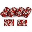 6 Red Kashmiri Tube Metal Beads Jewelry Beading Craft