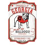 NCAA Georgia Bulldogs 11-by-17 Wood Sign
