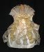 12" Ivory & Gold Fiber Optic Angel Christmas Tree Topper