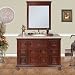 Townsend Single Porcelain Sink Vanity Cabinet - Marble Top 44"L - Cherry Wood Finish - Bathroom New