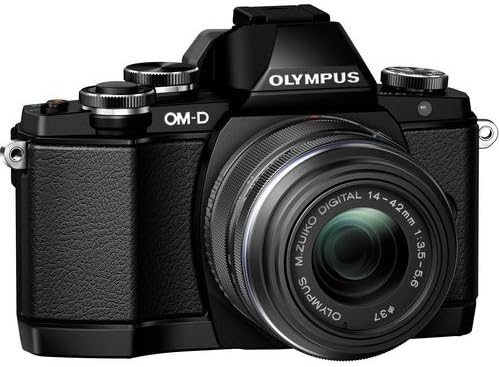 Olympus OM-D E-M10 Mirrorless Micro Four Thirds Digital Camera with 14-42mm Lens (Black) Bundle, Includes: Olympus M.Zuiko Digital ED 40-150mm f/4.0-5.6 R Lens (Black), 58mm UV Filter, 64GB SDXC Memory Card, SD Card Reader, Spare Battery, Camera Bag, Mini HDMI Cable & Lens Cleaning Kit
