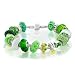 Bling Jewelry 925 Silver Irish Style St Patricks Day Lucky Clover Charm Bead Bracelet Pandora Troll Compatible 8 MORE SIZES