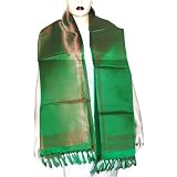 Long Scarf Brocade Silk Womens Accessory 22 x 72 inches