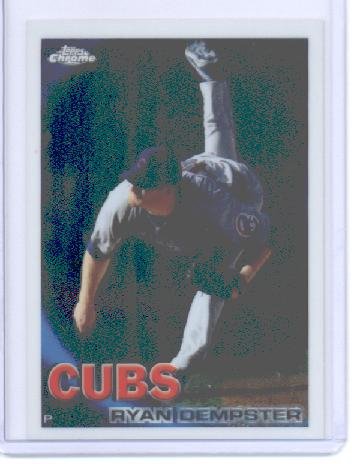 2010 Topps Chrome Baseball Card # 42 Ryan Dempster - Chicago Cubs - MLB Trading Card in Screwdown Case