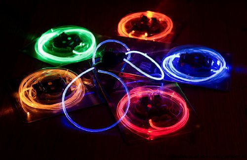 Orange LED Shoelaces Light up Shoe Laces