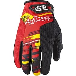 Answer Racing Syncron Prism Men's MotoX Motorcycle Gloves - Red/Yellow