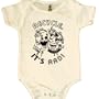 Recycle. It's Rad! organic cotton one piece. Made in USA