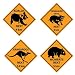 Outback Road Sign Cutouts Package of 4