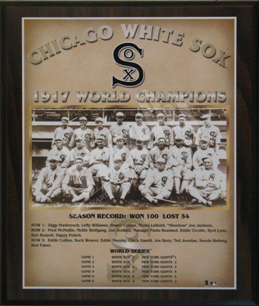 Chicago White Sox Healy Plaque - 1917 World Series Champs