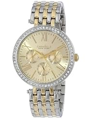 Caravelle New York Womens 45N100 Analog Display Japanese Quartz Two Tone Watch