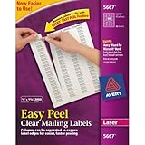 Avery Easy Peel 1/2 x 1 3/4 Inch Clear Return Address Labels 2000 Pack