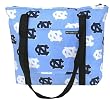 UNC University of North Carolina Logo Tote Bag Cotton with WATERPROOF LINING UNDERSIDE Travel, Baby, Diapers, Sports Gym or Beach Cute Best Unique GIFT IDEA for Him Her Man Men DAD MOM Mother Woman Women Ladies