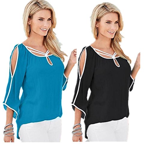 Sunward(TM) Sexy Women Irregular Off Shoulder Long Sleeve Tops Blouse