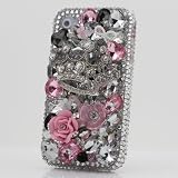3D Swarovski Silver Crown Crystal Bling Case Cover for iphone 4 / 4s AT&T Verizon & Sprint / 100% Handcrafted by BlingAngels