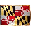 Maryland 3x5ft Nylon Flag with Indoor Pole Hem and Fringe